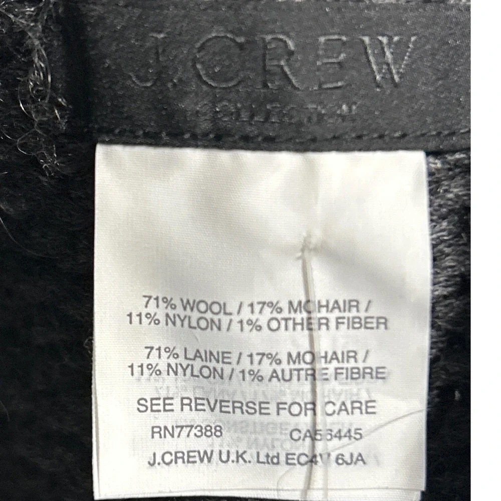 J. Crew Collection Chunky Knit Wool Blend Scarf Wrap Gray 46